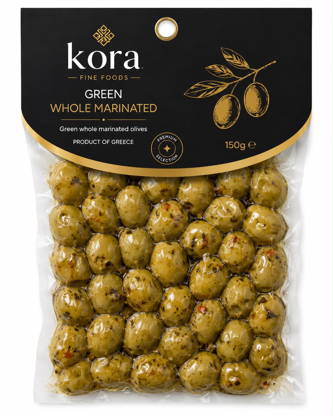 Green Olives Marinated — Ready to Eat