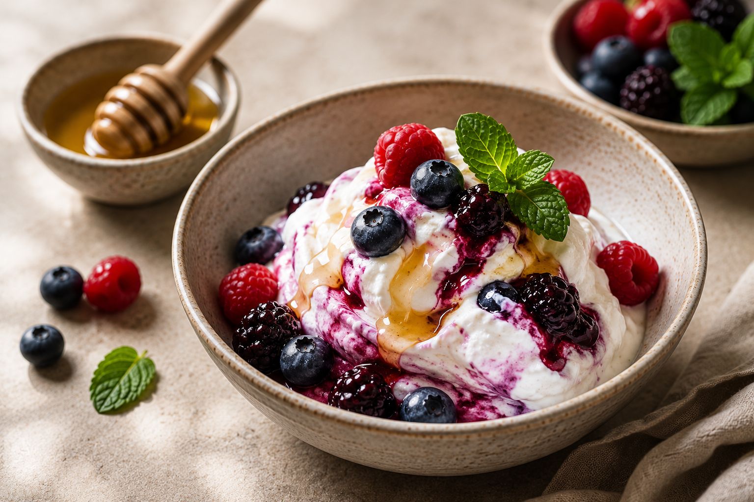 Greek Yogurt with Berries & Honey